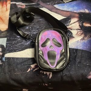 Purple Ghostface crossbody bag